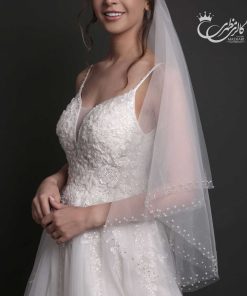 تور سر دو رديفه ي کريستال مرواريد -2