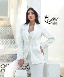کت گل سفيد پولکي