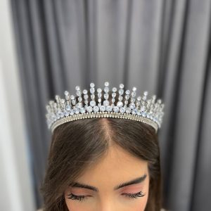 تاج عروس نقره‌ای ردیفی