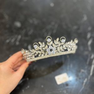 تاج عروس نقره‌ای حلقه‌دار - تصویر 2