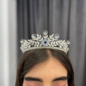 تاج عروس نقره‌ای حلقه‌دار