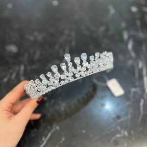تاج عروس نقرهای نگیناشکی - تصویر 2