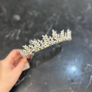 تاج عروس نقره‌ای شاخه‌برگ - تصویر 2