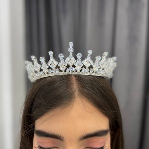 تاج عروس نقره‌ای شاخه‌نگین