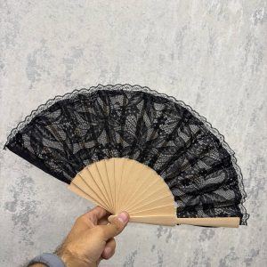 بادبزن چوبی کلاسیک مشکی